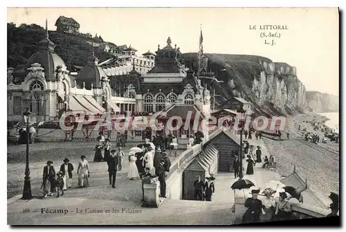 Cartes postales Le Littoral S Inf Fecamp le casino et les Falaises