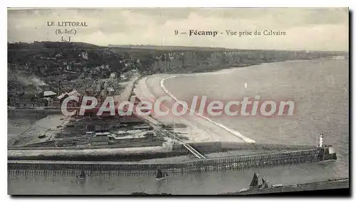 Cartes postales le Littoral S Inf Fecamp vue prise du Calvaire