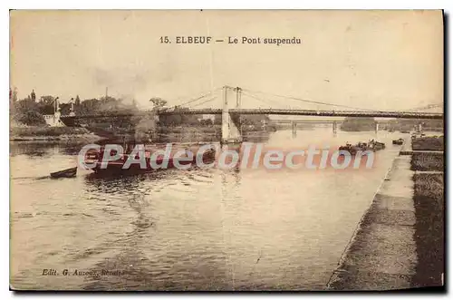 Cartes postales Elbeuf le pont suspendu