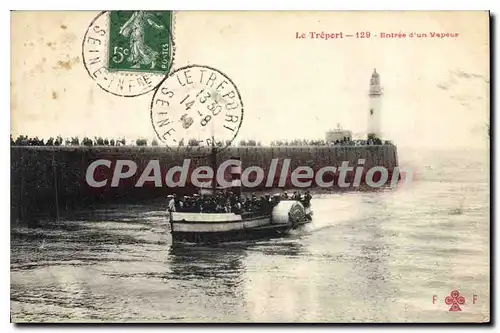 Cartes postales Le Treport entree d'un vapeur