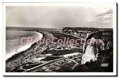 Cartes postales Dieppe vue generale de la plage du haut des falaises