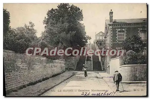 Cartes postales Le Havre Escaliers Montmorency