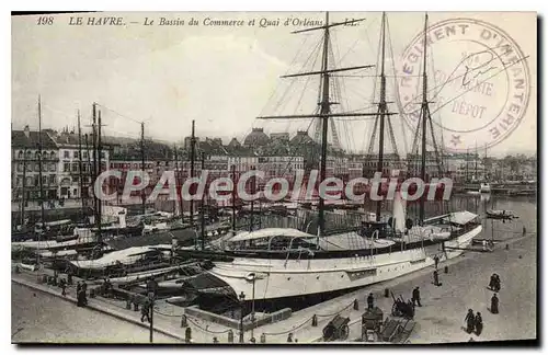 Cartes postales Le Havre le Bssin du commerce et Quai d'Orleans