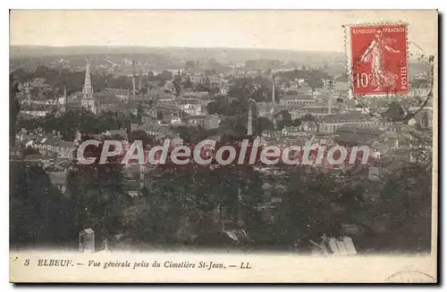 Cartes postales Elbeuf vue generale prise du Cimeliere St Jean