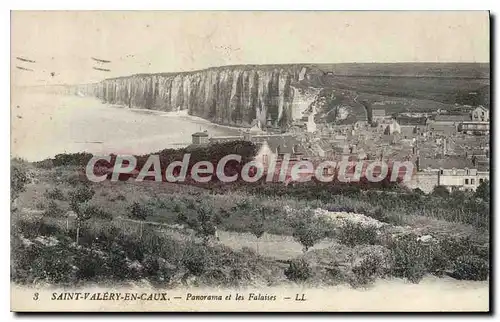 Cartes postales St Valery en Caux panorama et les Falaises