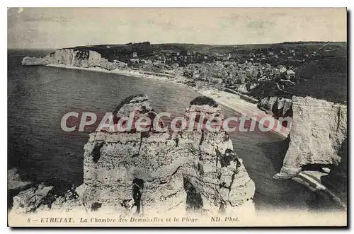 Ansichtskarte AK Etretat la Chambre des Demoiselles et la plage