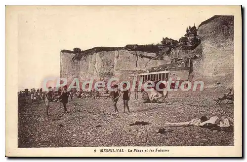 Cartes postales Mesnil Val la plage et les Falaises