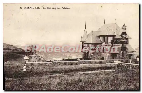 Cartes postales Mesnil Val la Mer vue des Falaises