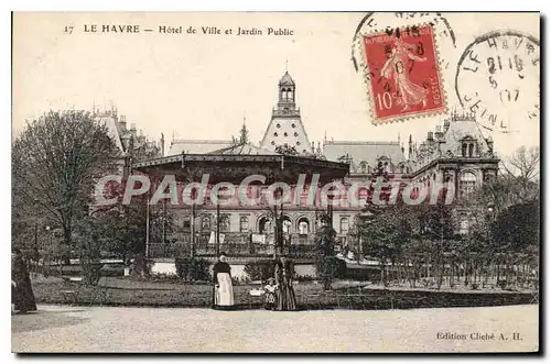 Cartes postales Le Havre hotel de Ville et Jardin public