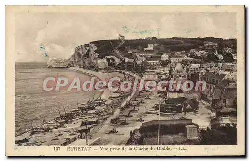 Ansichtskarte AK Etretat vue prise de la Cloche du Diable