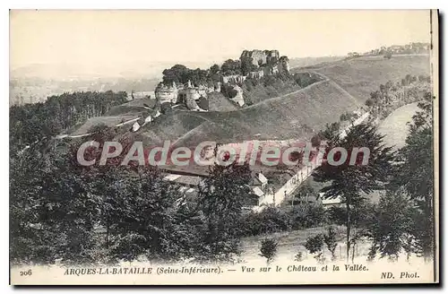 Cartes postales Arques la Bataille Seine Inferieure vue sur le chateau et la Vallee