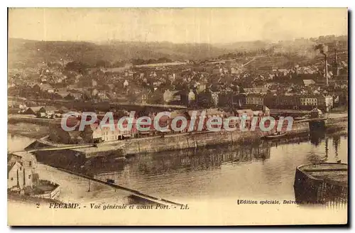 Cartes postales Fecamp vue generale et avant port