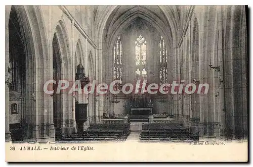 Cartes postales Aumale interieur de l'eglise