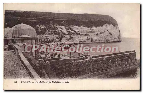 Cartes postales Yport la Jetee et la Falaise