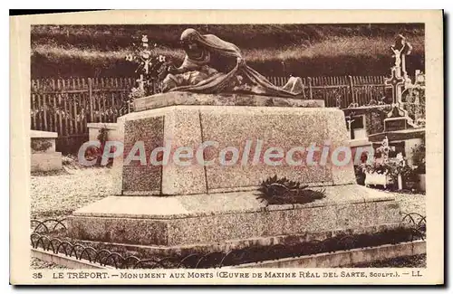 Cartes postales le Treport monument aux morts Ceuvre de Maxime Real Del Sart Sculpt