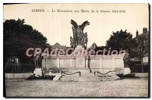 Cartes postales Dieppe le monument aux Morts de la Guerre 1914 1918