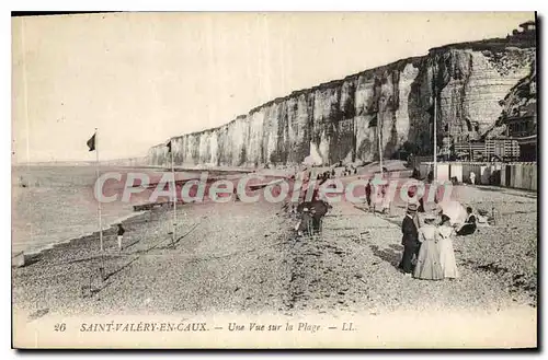 Cartes postales Saint Valery en Caux une vue sur la plage