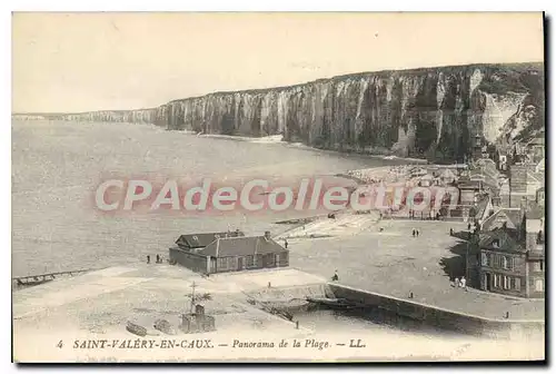 Cartes postales Saint Valery en Caux Panorama de la Plage