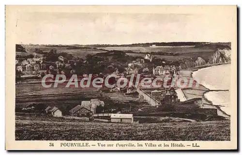 Cartes postales Pourville Vue ser Pourville les Villas et les Hotels