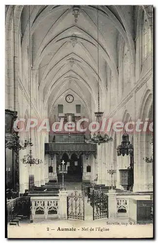 Cartes postales Aumale Nef de l'Eglise