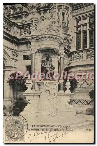 Ansichtskarte AK Fecamp La Benedictine Monument de Le Grand fondateur