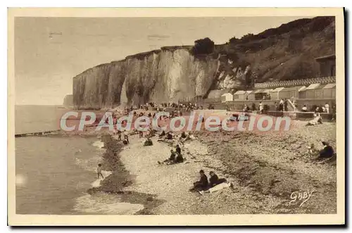 Cartes postales Vaules les Roses Seine Inf La plage et la falaise