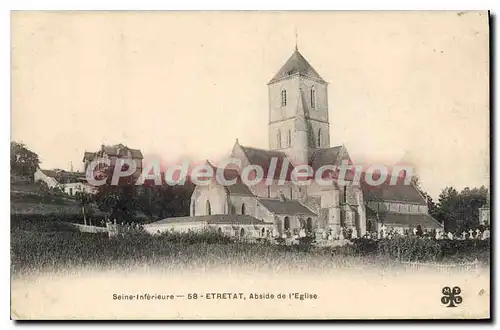 Cartes postales Seine Interieure Etretat Abside de l'Eglise