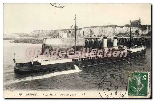 Cartes postales Dieppe La Malle dans les Jetees