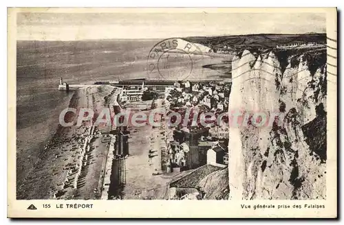 Cartes postales Le Treport Vue generale prise des Falaises