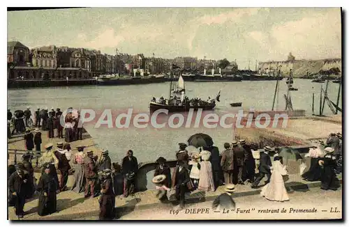 Cartes postales Dieppe Le Furet rentrant de Promenade