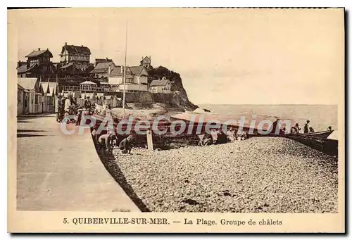 Ansichtskarte AK Quiberville sur Mer La Plage Groupe de chalets