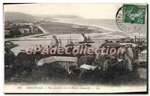 Ansichtskarte AK Trouville Vue generale vers le Port et Deauville