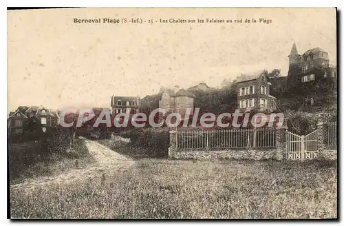 Cartes postales Berneval Plage Les Chalets sur les Falaises sud de la Plage