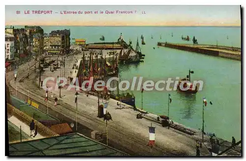 Ansichtskarte AK Le Treport l'Entree du port et la Quai Francois I