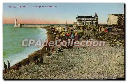 Cartes postales Le Treport La Plage et la Casino