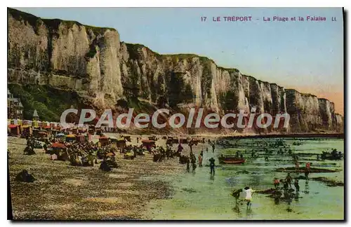 Cartes postales Le Treport La Plage et la Falaise