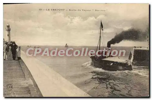 Cartes postales Le Treport Sortie du Vapeur Meroure