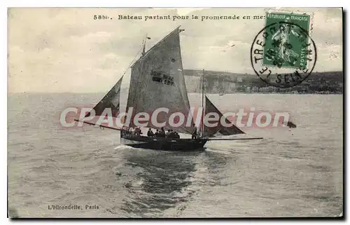 Cartes postales Bateau partant pour la promenade l'Hirondelle