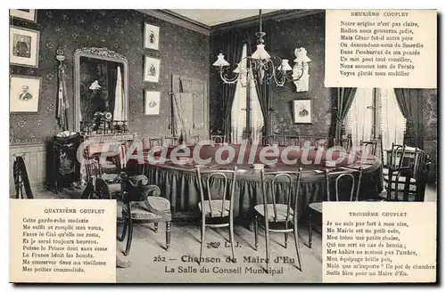Cartes postales Chanson du Maire d'Eu La Salle du Conseil Municipal