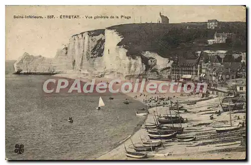 Ansichtskarte AK Etretat Vue generale de la Plage