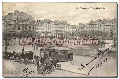 Cartes postales Le Havre Place Gambetta