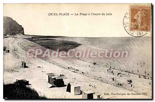 Cartes postales Criel Plage La Plage � l'heure du bain