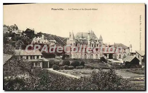 Cartes postales Pourville Le Casino et le Grand Hotel