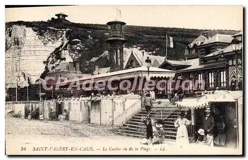 Cartes postales Saint Valery en Caux Le Casino vu de la Plage