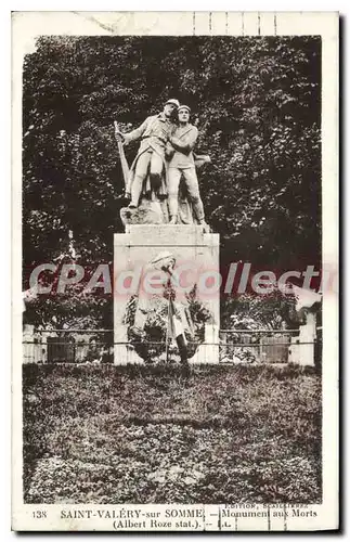 Cartes postales Saint Valery sur Somme Monument aux Morts Albert Roze stat