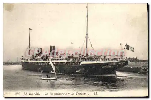 Ansichtskarte AK Le Havre Le Transatlantique La Touraine