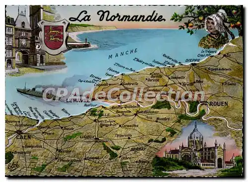 Cartes postales moderne Le Normandie Les Editions Elce Chatagneau carte touristique