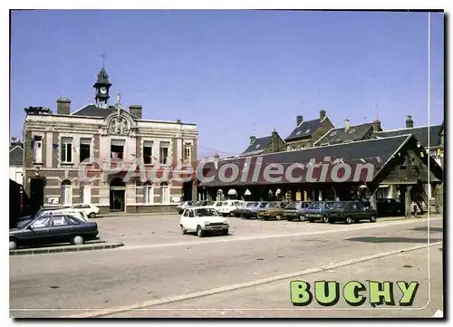 Cartes postales moderne Buchy Seine Maritime l'Hotel de Ville et les Halles