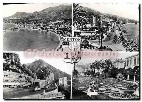 Ansichtskarte AK Menton Vue generale La Promenade La Plage Frontiere Franco Italienne Les Fetes du Citron