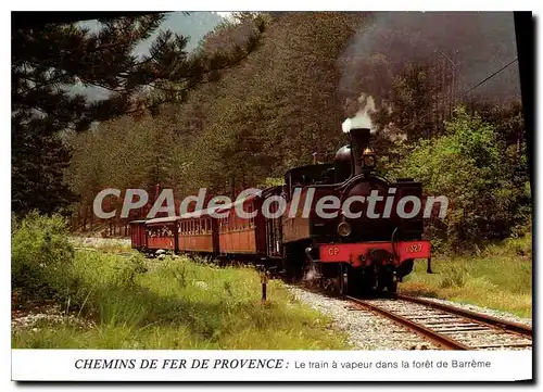 Cartes postales Chemins de fer de Provence Le train a vapeur dans la foret de Barreme locomotive type 230T E327